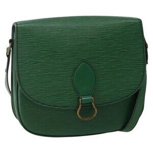 Authentic LOUIS VUITTON Epi Saint Cloud GM Shoulder Bag Green M52194 LV